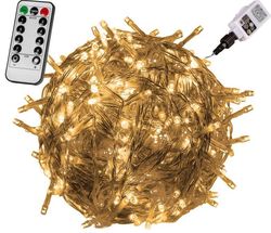 VOLTRONIC® 59730 Vánoční LED osvětlení 20 m - teple bílá 200 LED + ovladač