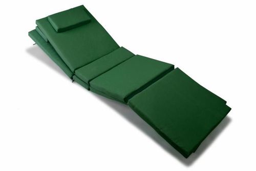 Divero 36873 Sada 2 ks polstrování na lehátko - tmavě zelená