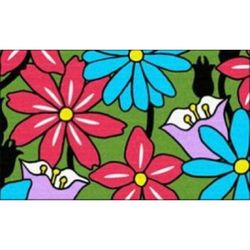 Trade Concept Kokosová rohožka Květiny barevná 3, 40 x 60 cm