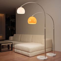 Jago Stojací oblouková lampa, bílá, 130 - 180 cm