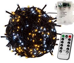 VOLTRONIC® 67415 Vánoční řetěz 20 m, 200 LED, teple/studeně bílý, na baterie
