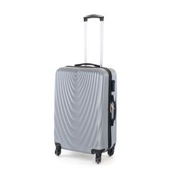 Pretty UP Cestovní skořepinový kufr ABS07 M, šedá