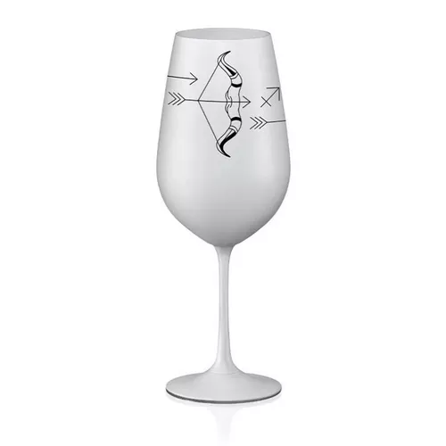 Crystalex sklenice Zvěrokruhy Střelec bílá 550 ml
