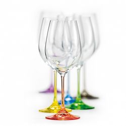 Crystalex Sklenice na víno VIOLA Rainbow 350 ml, 6 ks