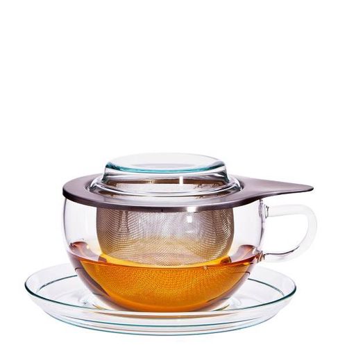 Trendglas JENA Skleněný šálek se sítkem TEA TIME 300 ml, 1 ks