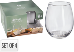 Sklenice na vodu Mirage 440 ml sada 4 ks – Čirá, H&L