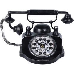 Koopman Stolní hodiny Old telephone, černá