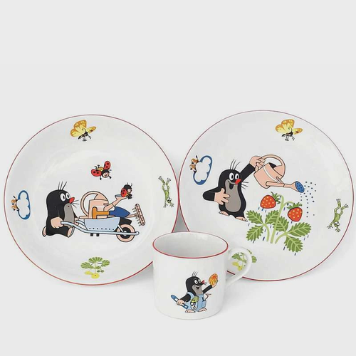 Thun Jídelní souprava Krteček a jahůdky 3 ks