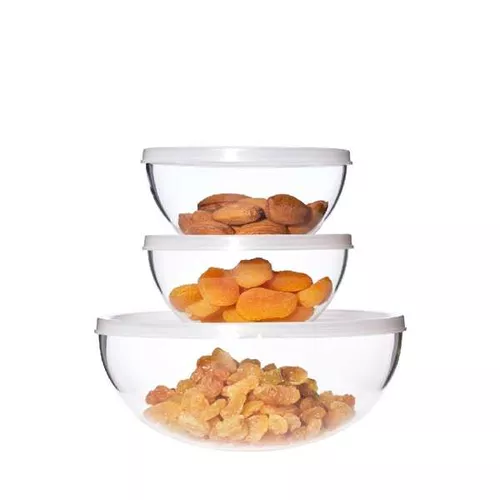 Trendglas Jena sada misek s víkem 3 ks