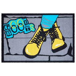 Boots Rohožka, šedá-modrá-žlutá, 40 x 60 cm