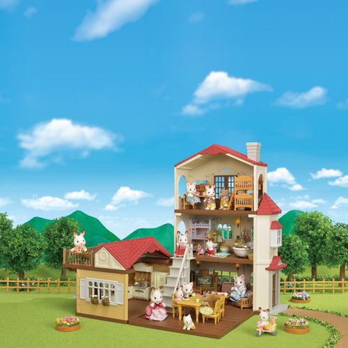 Sylvanian family 5302 Patrový dům s červenou střechou a se světly