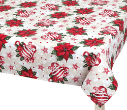 Vánoční ubrus ozdoby červené