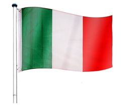 Tuin 60934 Vlajkový stožár vč. vlajky Itálie - 6,50 m