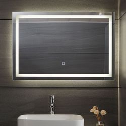 Aquamarin Koupelnové zrcadlo s LED osvětlením, 90 x 60 cm