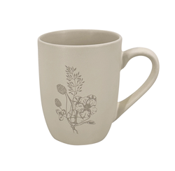 Keramický hrnek Cream Charm 350ml, smetanová/taupe