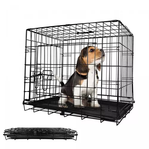 Leopet Klec pro psy skládací 107 x 69 x 75,5 cm, XL, černá