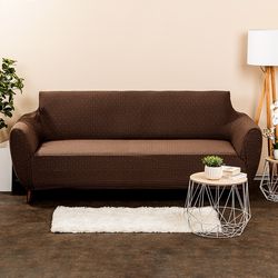 4Home Multielastický potah na sedačku Comfort Plus hnědá, 180 - 220 cm, 180 - 220 cm