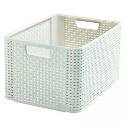 Curver Úložný box RATTAN Style L - krémový