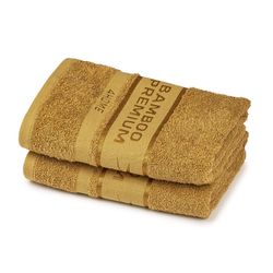 4Home Sada Bamboo Premium ručník svetlo hnedá, 50 x 100 cm, sada 2 ks