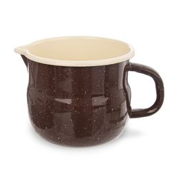 Orion Smaltovaný hrnek Brown BELLY, 12 cm