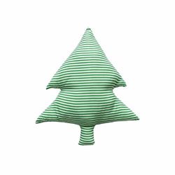 Domarex Vánoční tvarovaný polštářek Smrček zelené proužky, 40 cm